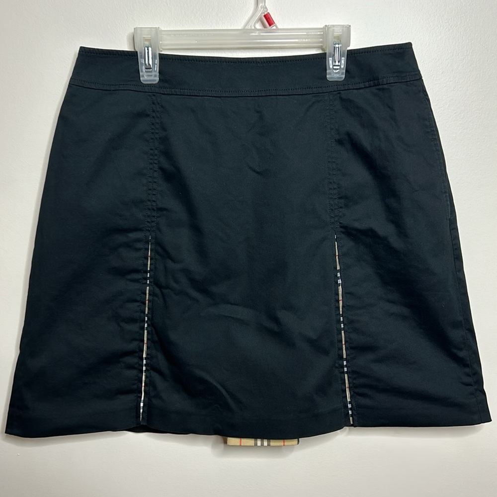 Burberry Nova Check Inverted Pleat Lined Women’s Golf Skirt Black USA Size 10